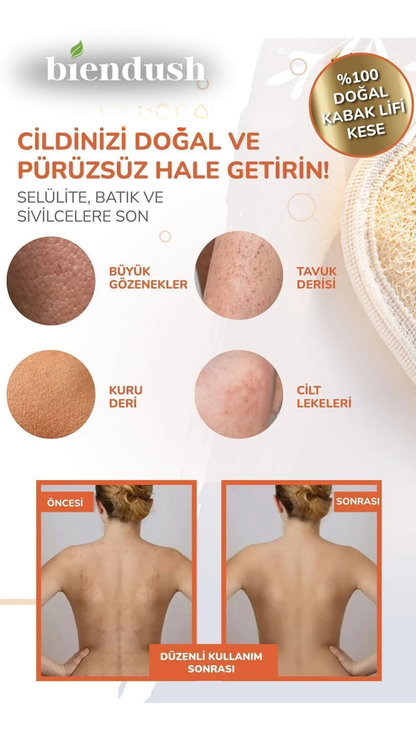 Cilt Onarıcı Kabak Lifi Kesesi 2'li Set